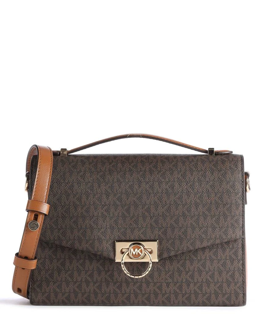 商品Michael Kors|Michael Kors Brown/Acorn Ladies Hendrix Medium Logo Messenger Bag,价格¥740,第1张图片