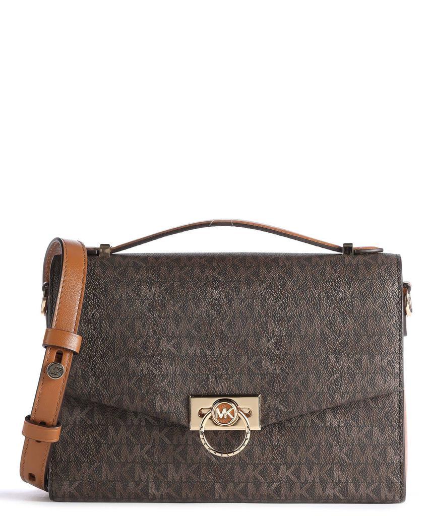 商品Michael Kors|Brown/Acorn Ladies Hendrix Medium Logo Messenger Bag,价格¥1857,第1张图片