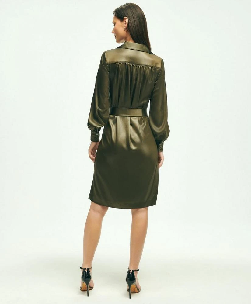 商品Brooks Brothers|Satin Popover Belted Shirt Dress,价格¥1373,第5张图片详细描述