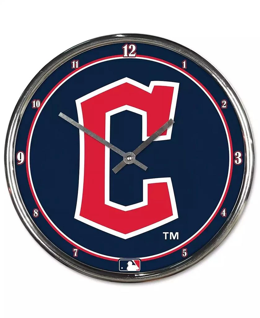 商品Wincraft|Cleveland Guardians Round Chrome Team Wall Clock,价格¥260,第1张图片
