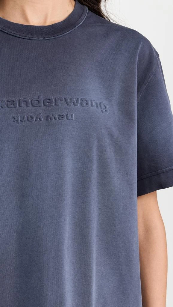 商品Alexander Wang|Bi-Color Short Sleeve Tee with Embossed Logo,价格¥855,第5张图片详细描述