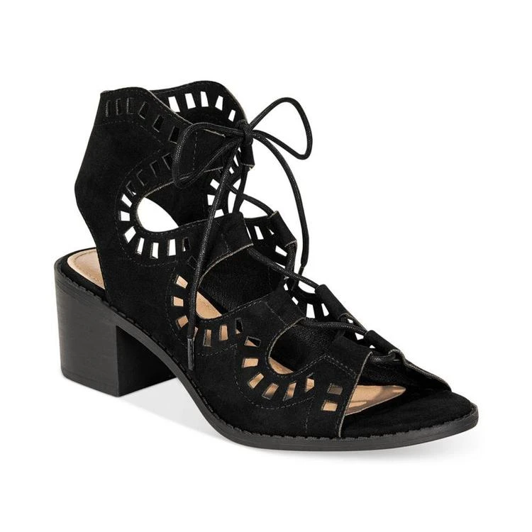 Lotus Block-Heel Lace-Up Sandals 商品