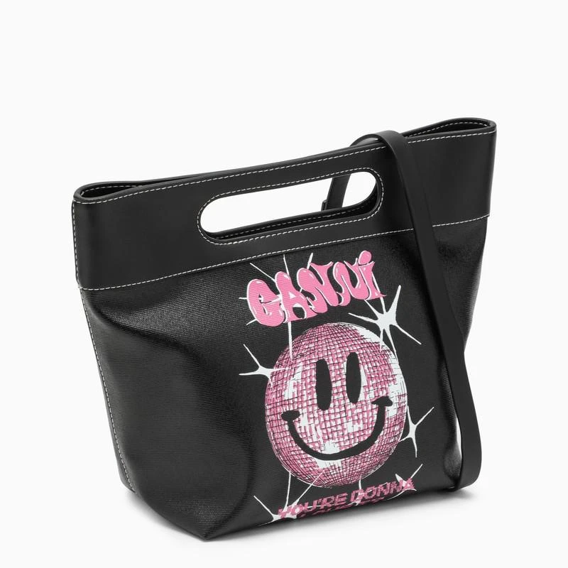 商品Ganni|GANNI Smiley tote bag black and pink,价格¥1604,第2张图片详细描述