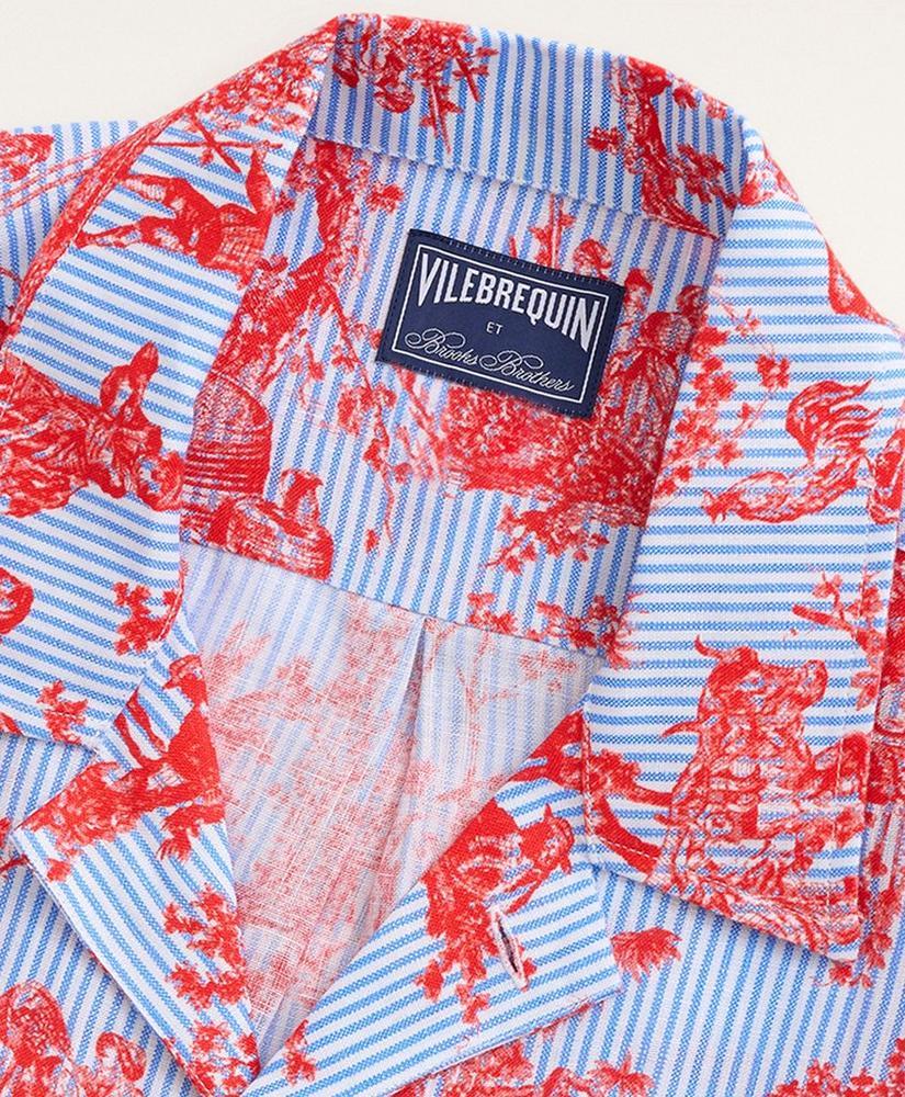Brooks Brothers Et Vilebrequin Bowling Shirt in the Toile Boy Print商品第6张图片规格展示