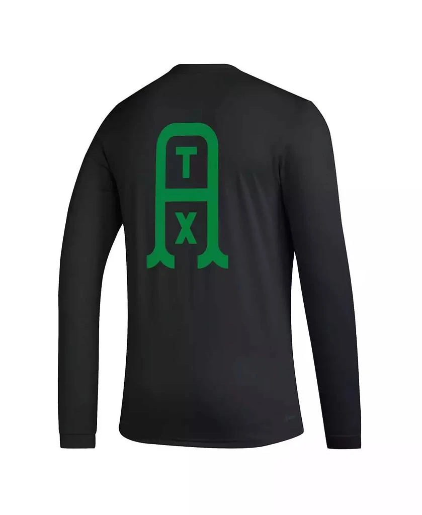 商品Adidas|Men's Black Austin FC Jersey Hook AEROREADY Long Sleeve T-shirt,价格¥336,第3张图片详细描述