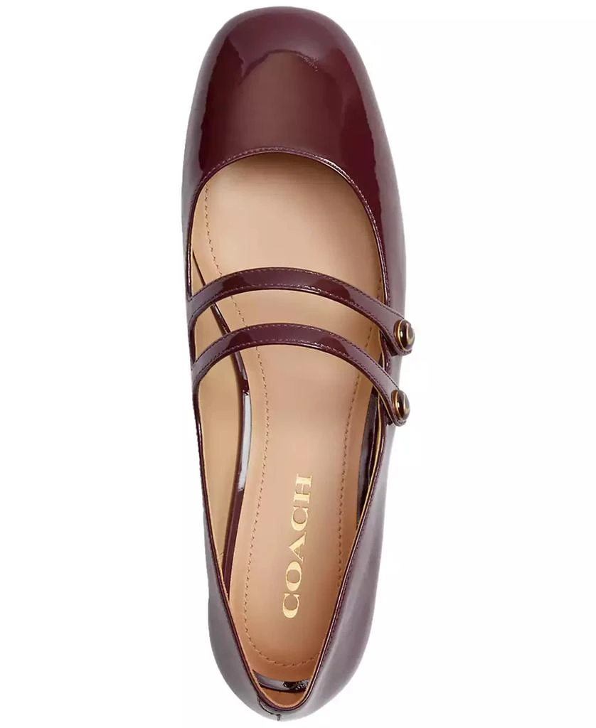 商品Coach|Women's Winley Double Buckle Mary Jane Ballet Flats,价格¥524,第4张图片详细描述
