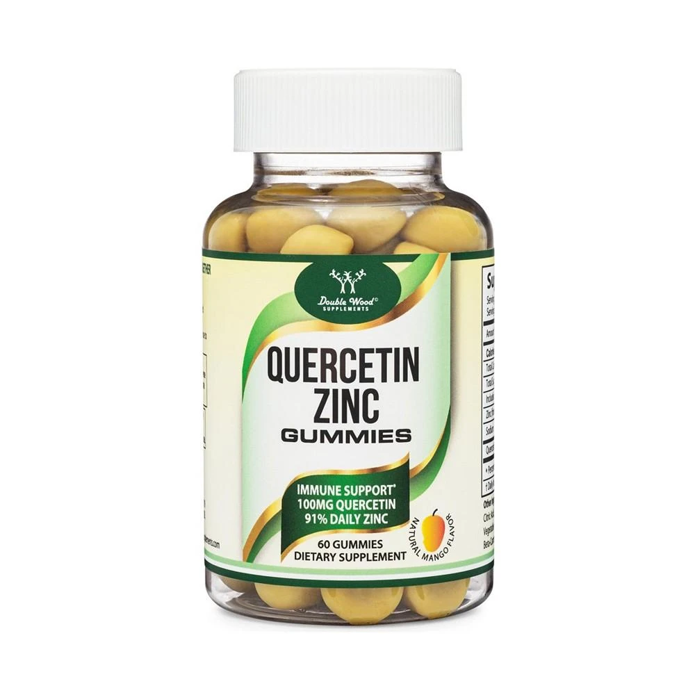 商品Double Wood Supplements|Quercetin and Zinc Gummies - 60x 100 mg gummies,价格¥149,第1张图片