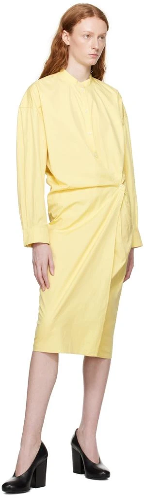 商品Lemaire|Yellow Twisted Midi Dress,价格¥1646,第4张图片详细描述