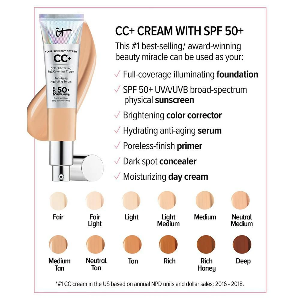 商品IT Cosmetics|至臻本我CC霜 SPF50+ 30ml,价格¥289,第2张图片详细描述