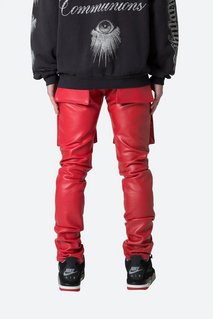 Leather Snap Cargo Pants - Red 商品