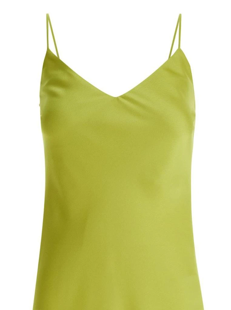 商品Plain|Yellow Slip Dress With V Neckline In Satin Woman in Yellow,价格¥1513,第2张图片详细描述