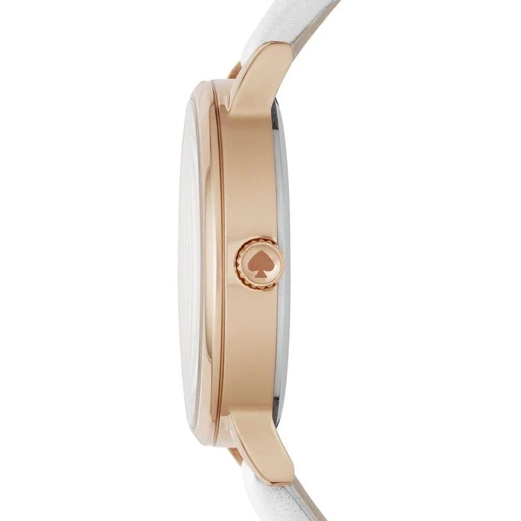 商品Kate Spade|Women's Monterey White Leather Strap Watch 38mm KSW1295,价格¥1122,第2张图片详细描述