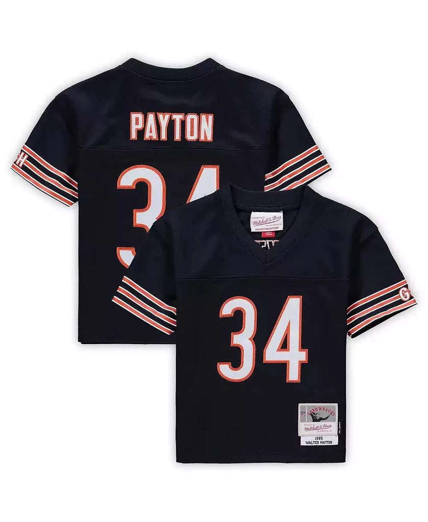 商品Mitchell & Ness|Toddler Boys and Girls Walter Payton Navy Chicago Bears 1985 Retired Legacy Jersey,价格¥479,第2张图片详细描述