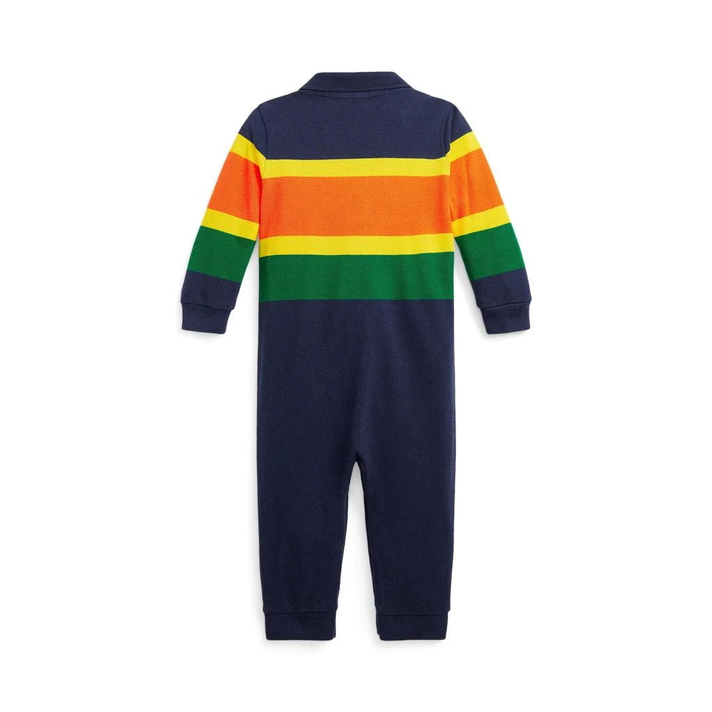 商品Ralph Lauren|Striped Cotton Mesh Polo Coverall (Infant),价格¥169,第2张图片详细描述