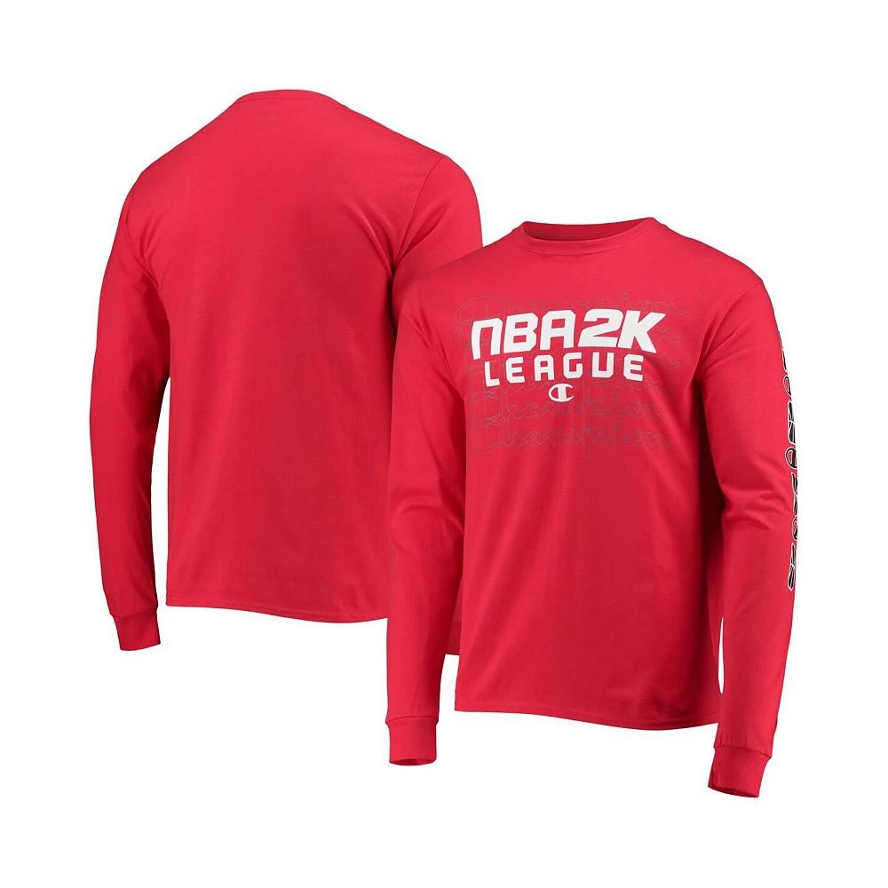 商品CHAMPION|Men's Red NBA 2K League Long Sleeve T-shirt,价格¥193,第1张图片