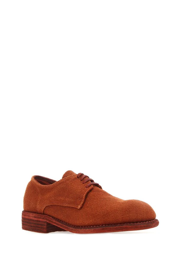 商品guidi|Brick red linen 992 lace-up shoes,价格¥2774,第1张图片