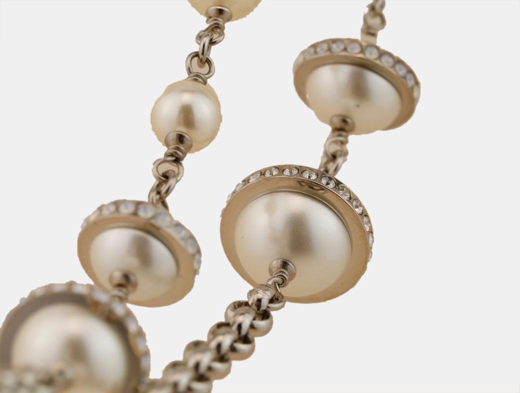 商品[二手商品] Chanel|Chanel CC Logo Faux Pearl Long Necklace,价格¥19312,第4张图片详细描述