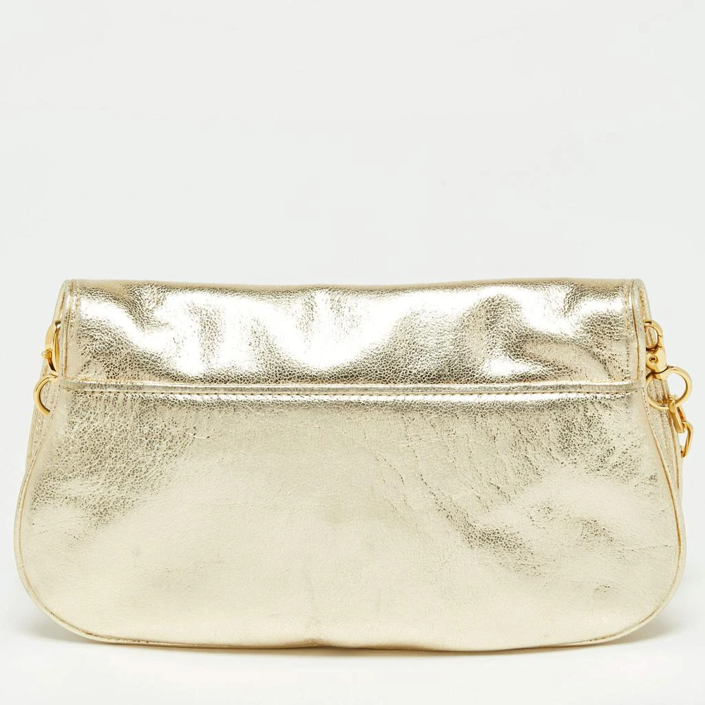 商品[二手商品] Tory Burch|Tory Burch Metallic Gold Leather Reva Logo Crossbody Bag,价格¥1573,第4张图片详细描述