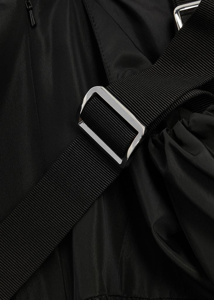Puff-sleeve taffeta mini dress商品第5张图片规格展示