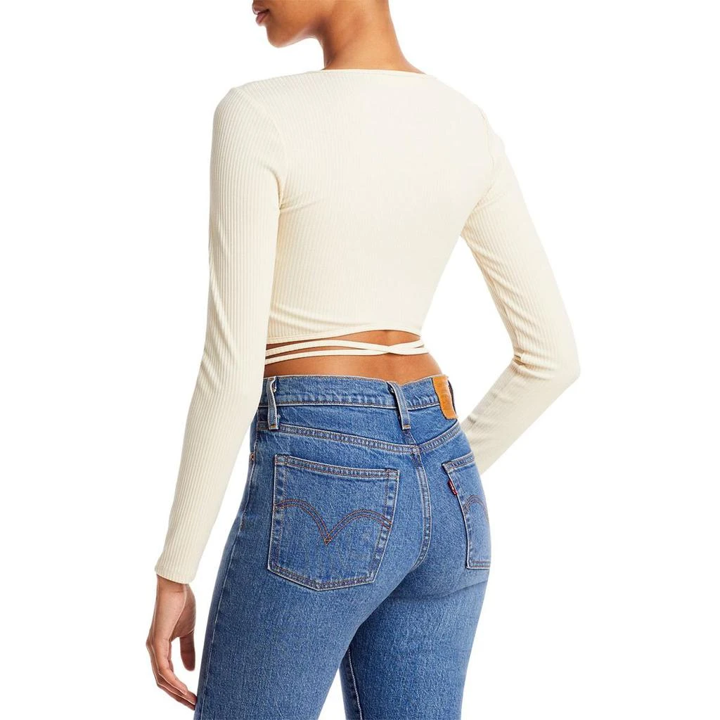 商品ASTR|ASTR the Label Womens Elaina Keyhole Tie Front Cropped,价格¥39,第2张图片详细描述