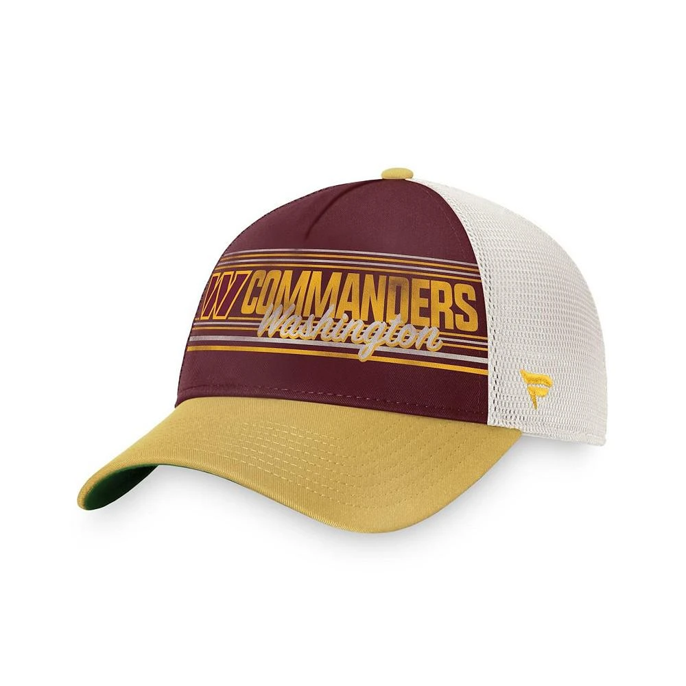 商品Fanatics|Men's Branded Burgundy, Gold Washington Commanders True Classic Retro Trucker Snapback Hat,价格¥190,第1张图片