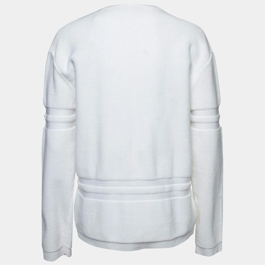 商品[二手商品] Alexander Wang|Alexander Wang White Terrycloth Knit Wet Embossed Sweatshirt M,价格¥948,第2张图片详细描述