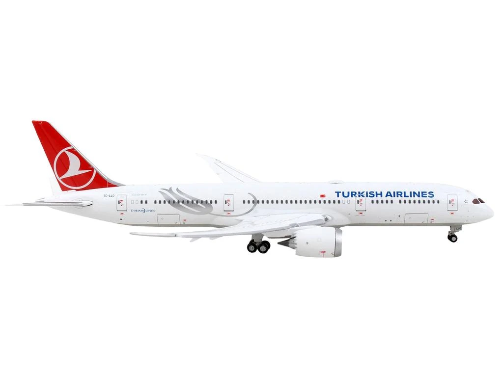 商品GeminiJets|Boeing 787-9 Commercial Aircraft with Flaps Down "Turkish Airlines" White with Red Tail 1/400 Diecast Model Airplane by,价格¥686,第2张图片详细描述