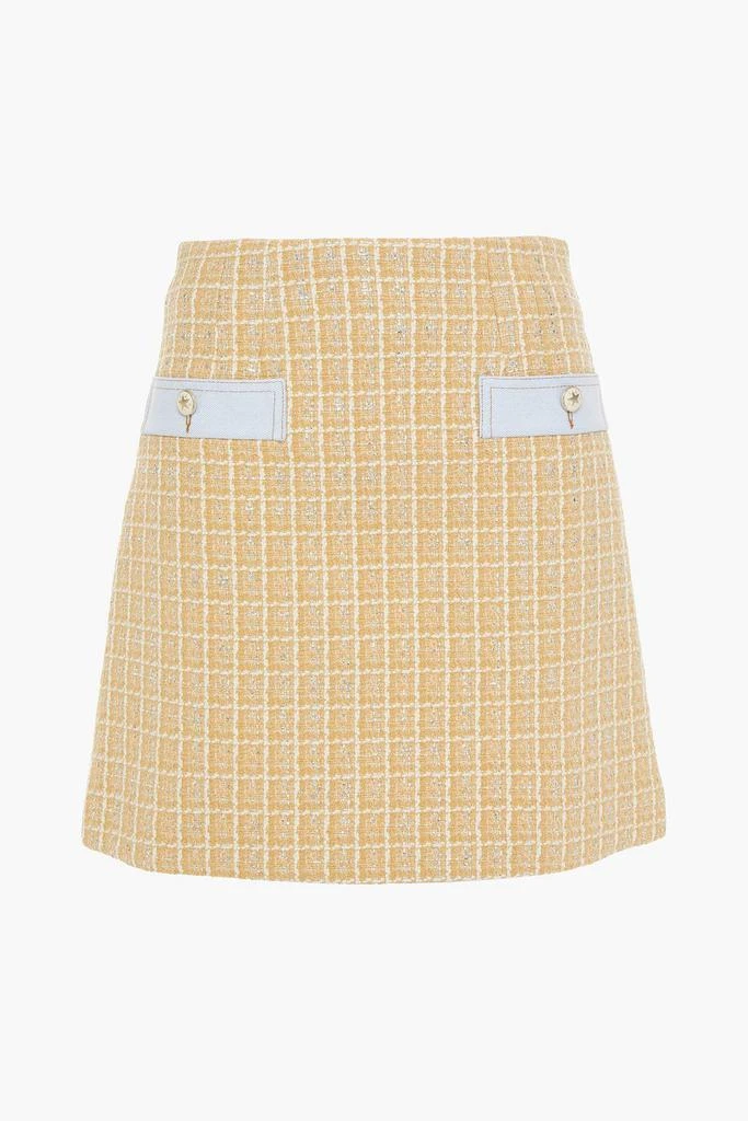 商品Sandro|Melle button-embellished metallic cotton-blend tweed mini skirt,价格¥788,第3张图片详细描述