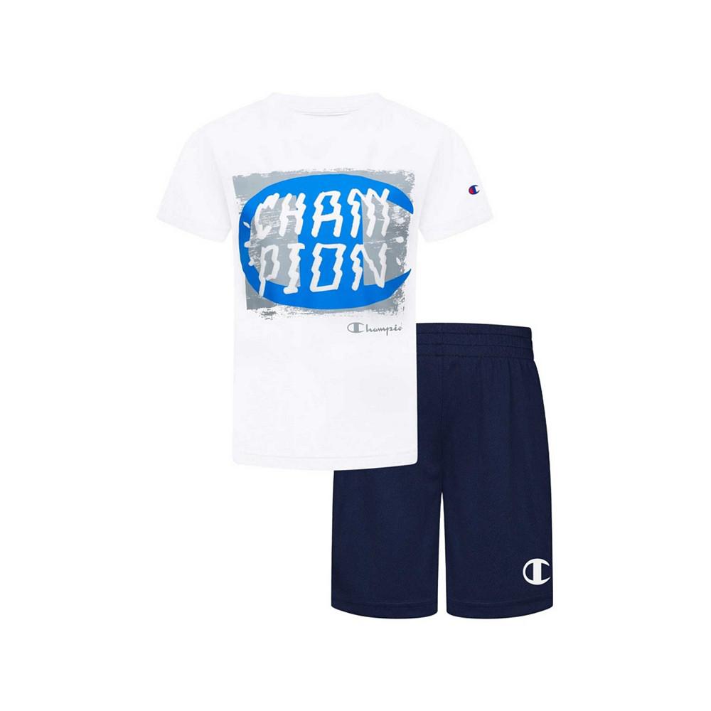 Little Boys Washed Up T-shirt and Shorts Set, 2 Piece商品第1张图片规格展示