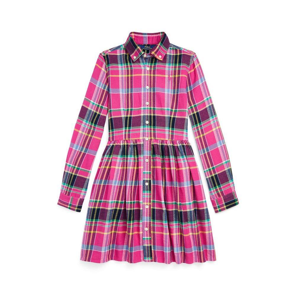 商品Ralph Lauren|Big Girls Plaid Twill Shirtdress,价格¥389,第1张图片