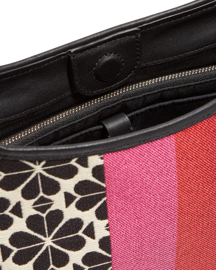商品Kate Spade|spade flower jacquard stripe hobo bag,价格¥1192,第3张图片详细描述