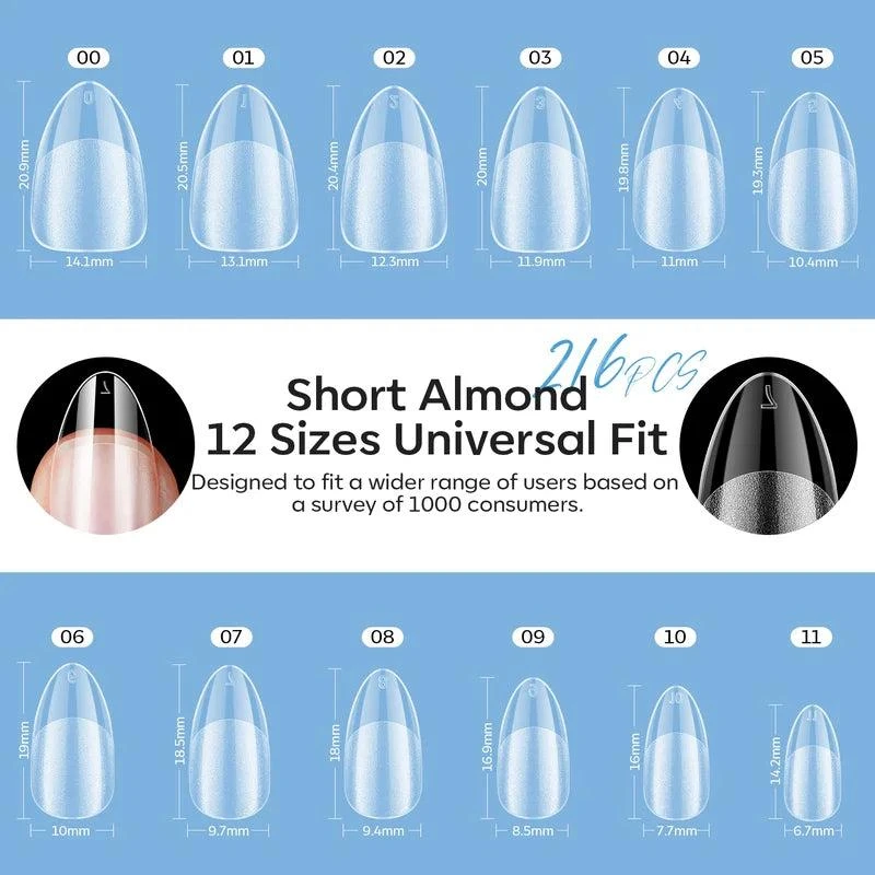 商品[国内直发] MODELONES|Semi-Forest Short Almond Nail Tips Kit,价格¥147,第2张图片详细描述