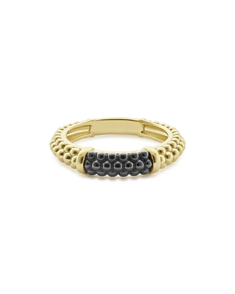 Gold & Black Caviar Collection 18K Gold & Ceramic Ring 商品