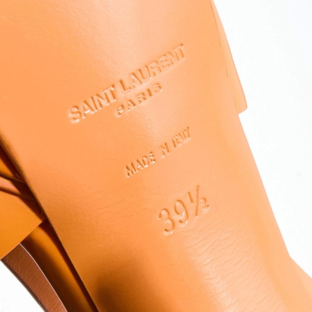 Saint Laurent Orange Patent Leather Tribute Platform Sandals Size 39.5 商品