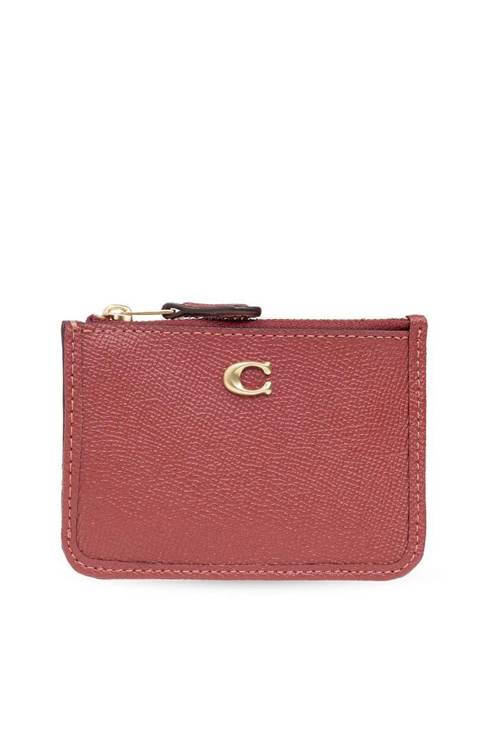 商品Coach|Coach Logo Plaque Zipped Card Case,价格¥2304,第1张图片