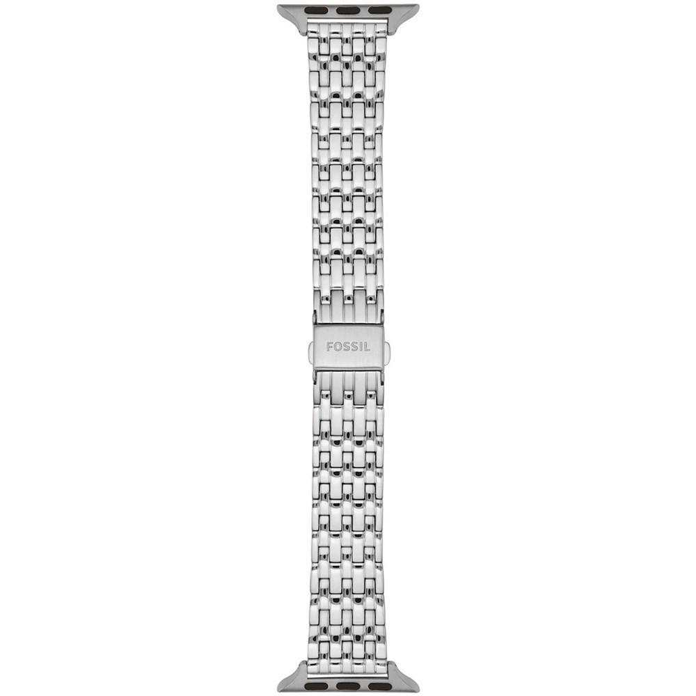 商品Fossil|Silver-Tone Stainless Steel Band for Apple Watch, 38, 40, 41mm,价格¥367,第1张图片