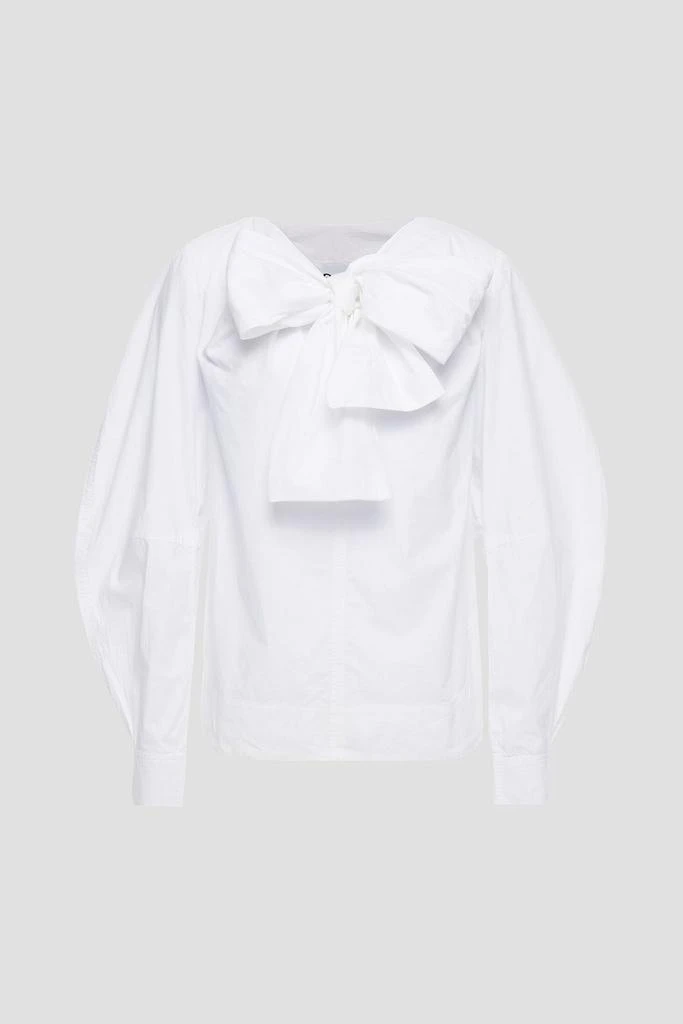 商品Ganni|Cutout cotton-poplin blouse,价格¥633,第3张图片详细描述