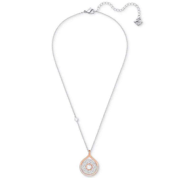 商品Swarovski|Two-Tone Crystal Lotus Flower Pendant Necklace,价格¥666,第2张图片详细描述