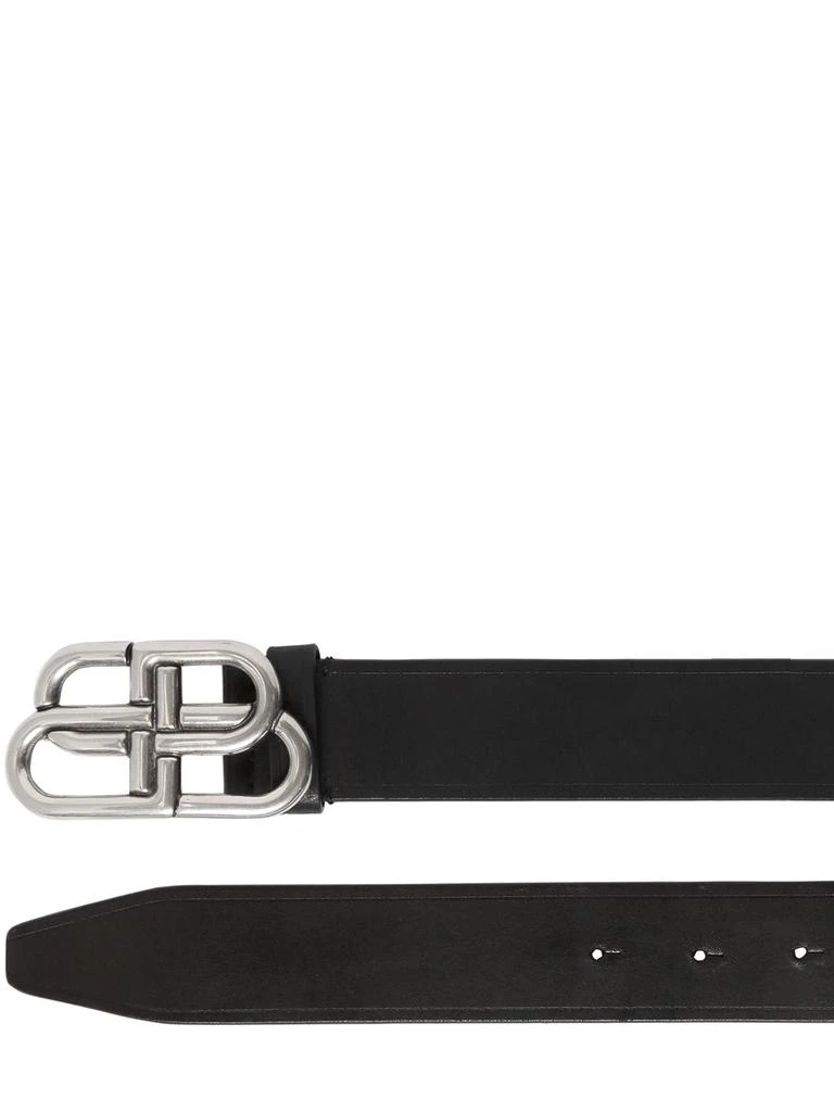 商品Balenciaga|3.5cm Bb Buckle Leather Belt,价格¥3828,第2张图片详细描述