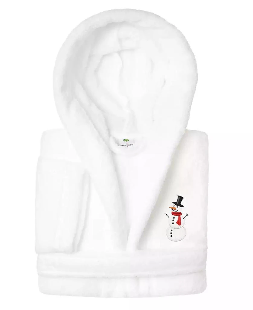 商品Linum Home Textiles|Kids Snowman Super Plush Double Brushed Hooded Bathrobe,价格¥546,第3张图片详细描述