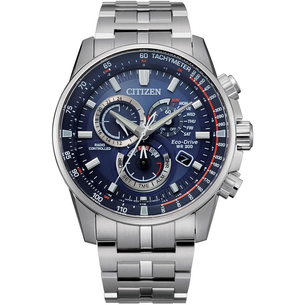 商品Citizen|Eco-Drive Men's PCAT Stainless Steel Bracelet Watch 43mm,价格¥4878,第1张图片