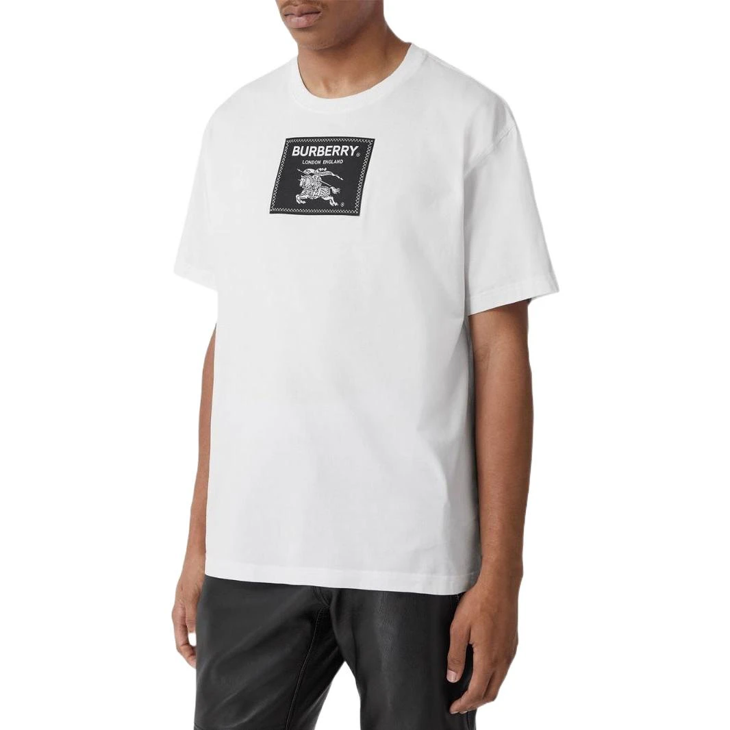 商品[国内直发] Burberry|博柏利 SS23 Logo标贴圆领套头短袖T恤 男款 白色,价格¥2312,第9张图片详细描述