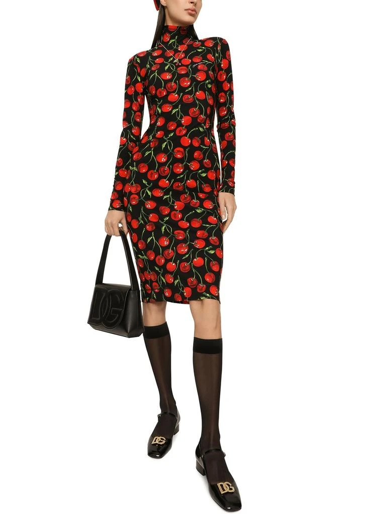 商品Dolce & Gabbana|长袖平纹针织中长连衣裙,价格¥15626,第5张图片详细描述