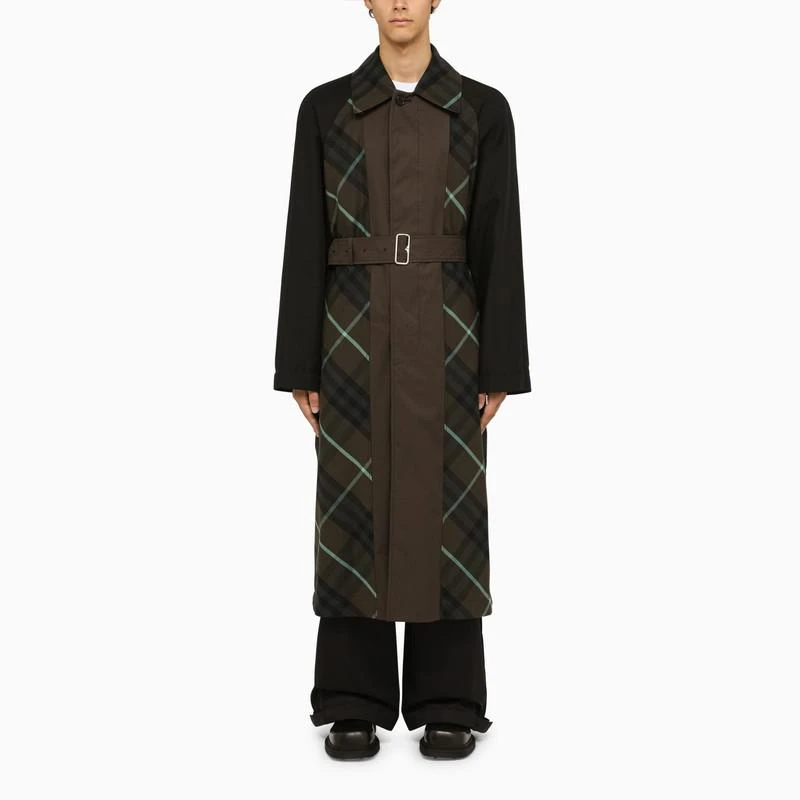 商品Burberry|Dark grey canvas trench coat,价格¥22134,第1张图片