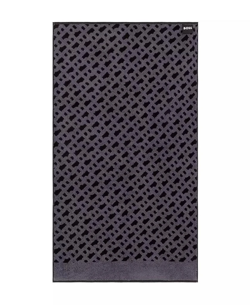 商品Boss Home|B Monogram Velour Jacquard Hand Towel, 20" x 39",价格¥463,第2张图片详细描述