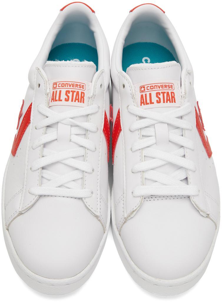 商品Converse|White & Orange Leather Pro OX Sneakers,价格¥556,第7张图片详细描述