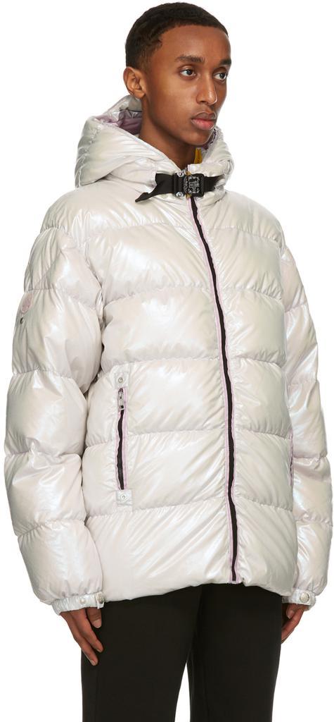 商品Moncler|6 Moncler 1017 ALYX 9SM Silver Down Iridescent Buckle Jacket,价格¥20317,第4张图片详细描述