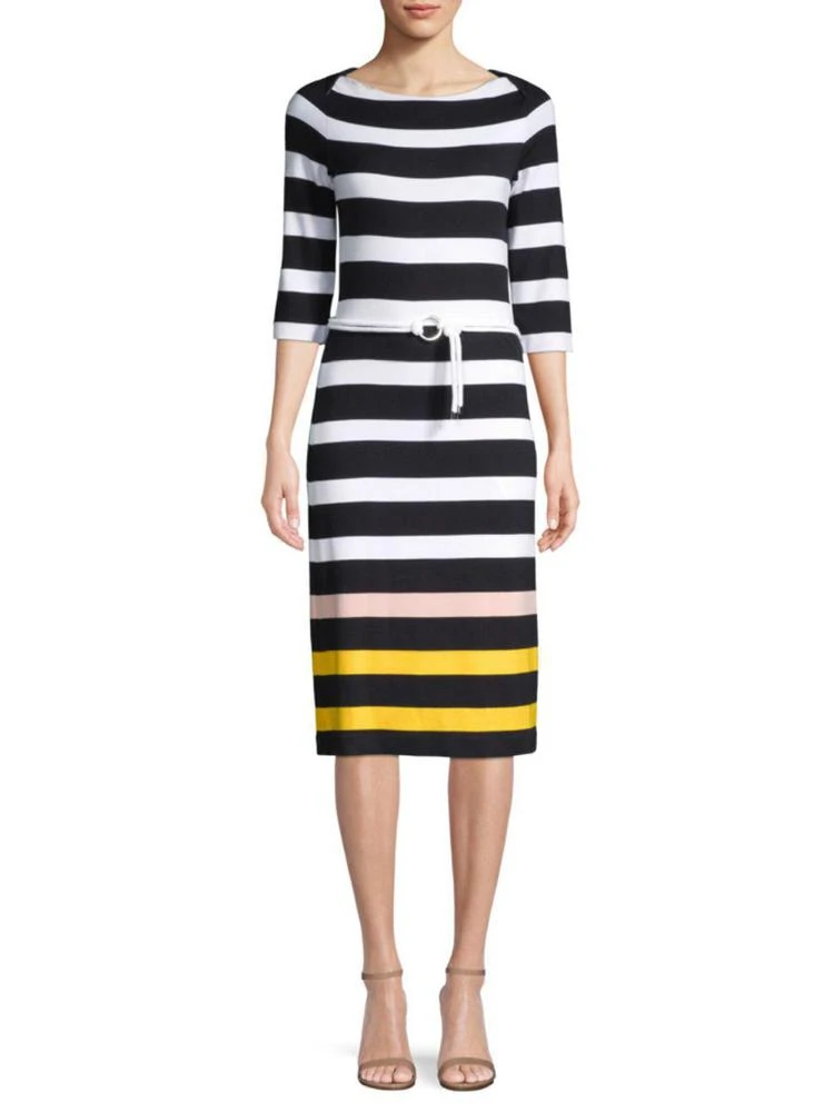 商品Hugo Boss|Elsara Striped Jersey Sheath Dress,价格¥979,第1张图片