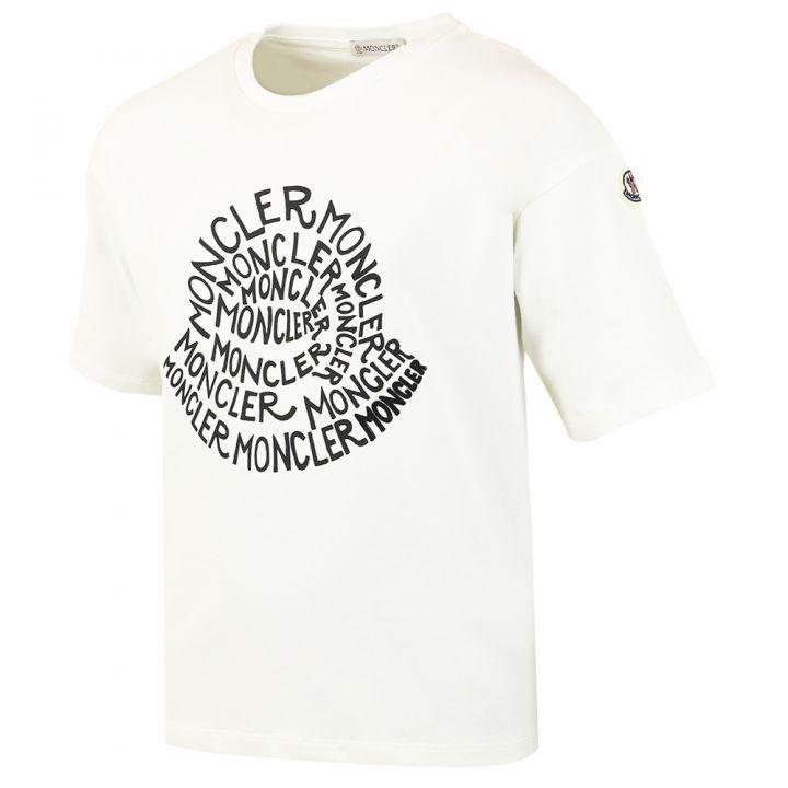 商品Moncler|Logo Print White T Shirt,价格¥834-¥1001,第5张图片详细描述