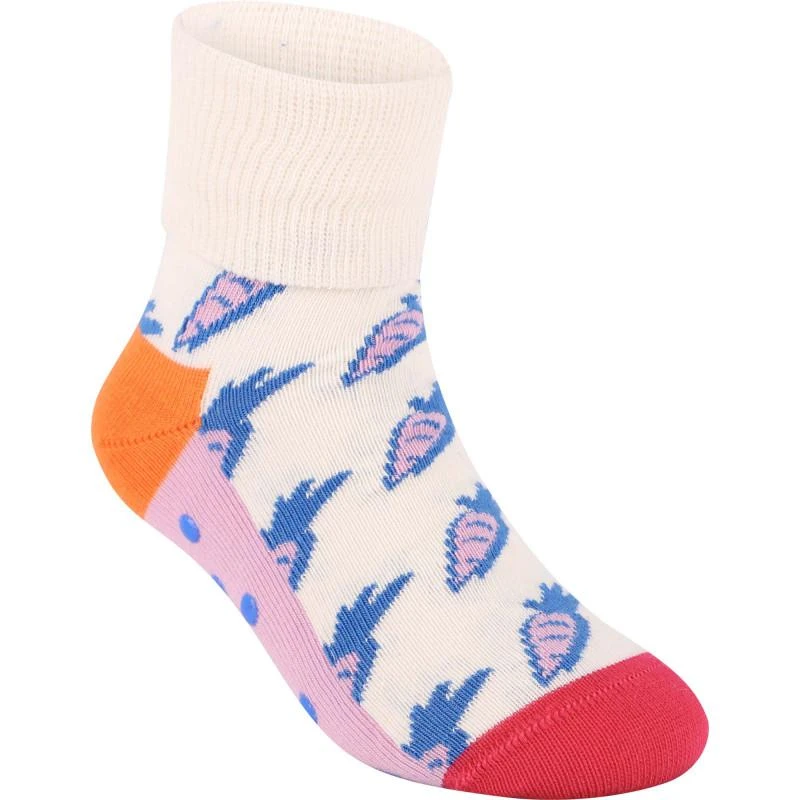 商品Happy Socks|Bunny and carrot non slip socks pack of 2 in red and white,价格¥91,第2张图片详细描述